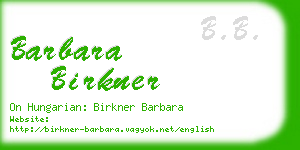 barbara birkner business card